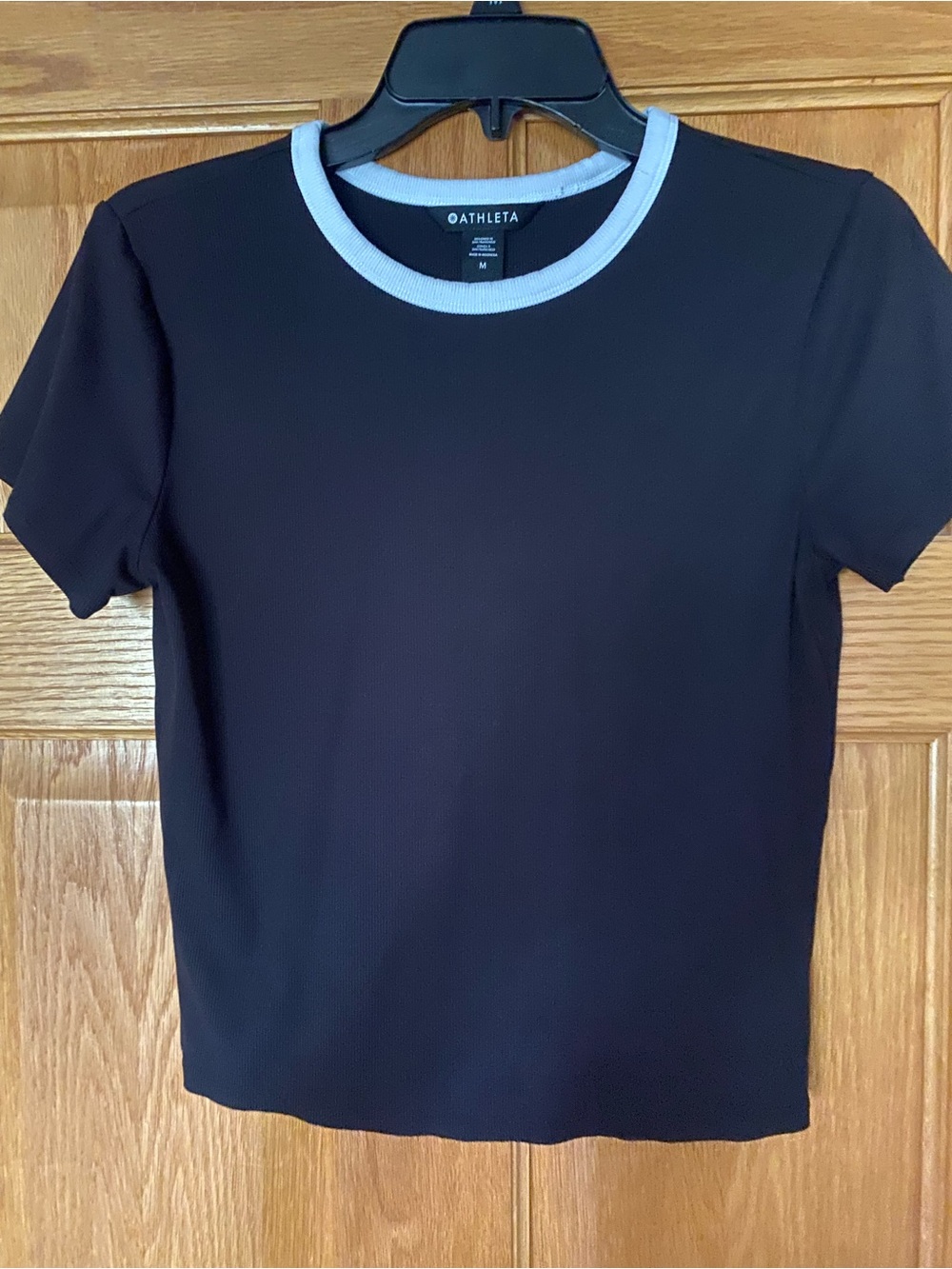 Athleta Black Short-Sleeve Tee
